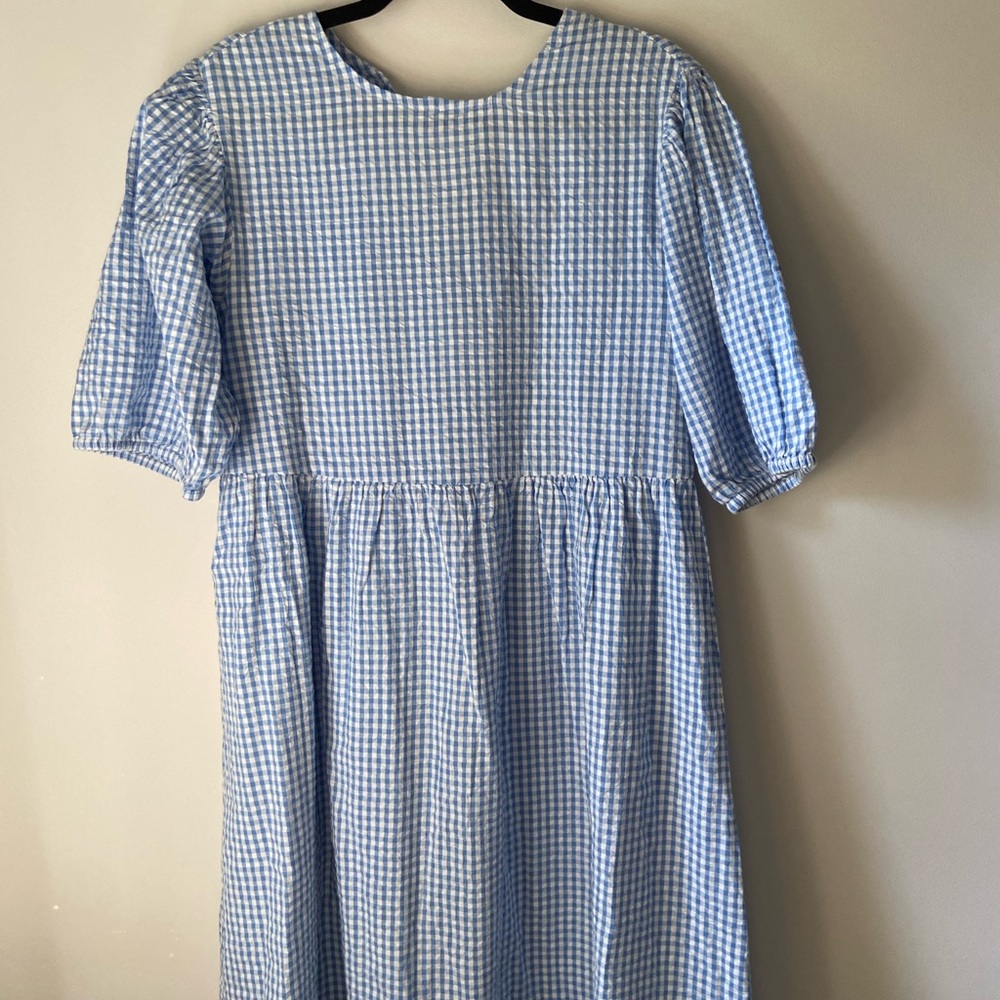 ASOS gingham cotton midi dress